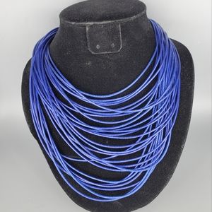 Blue Multistrand Strand Necklace